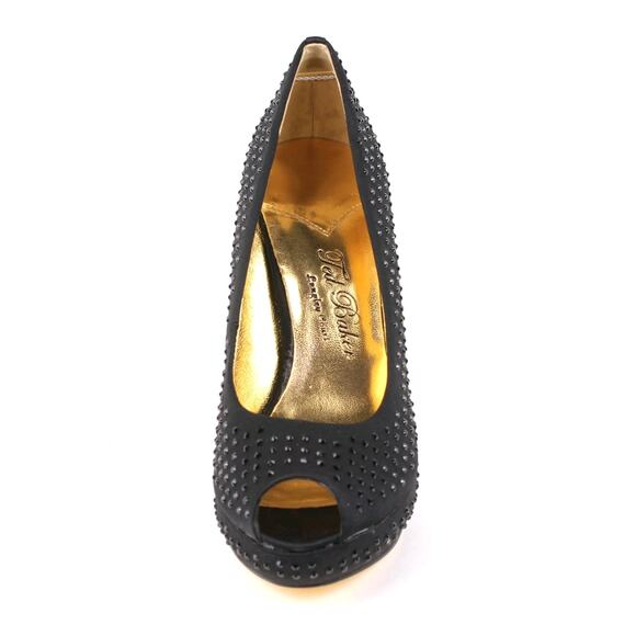 Ted Baker Svana Embellished Crystals Pump Peep-toe Shoes Heels Platform Size 7 - Picture 4 of 8